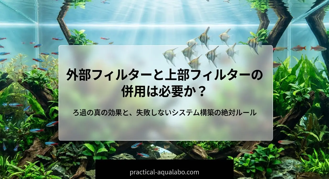 外部フィルターと上部フィルター併用で濾過力は上がる？注意点も解説
