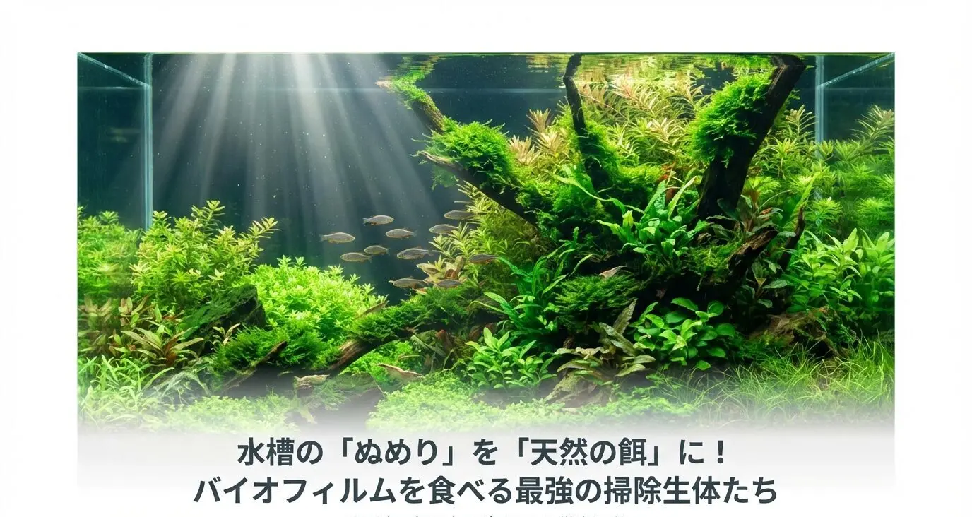 放置で綺麗！水槽のバイオフィルムを食べる最強生体11選と掃除術 | THE 