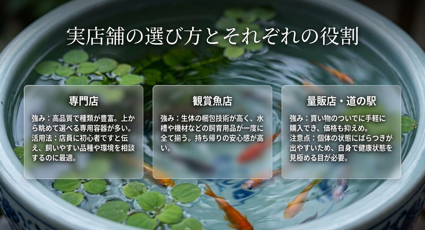 実店舗ごとの選び方と役割