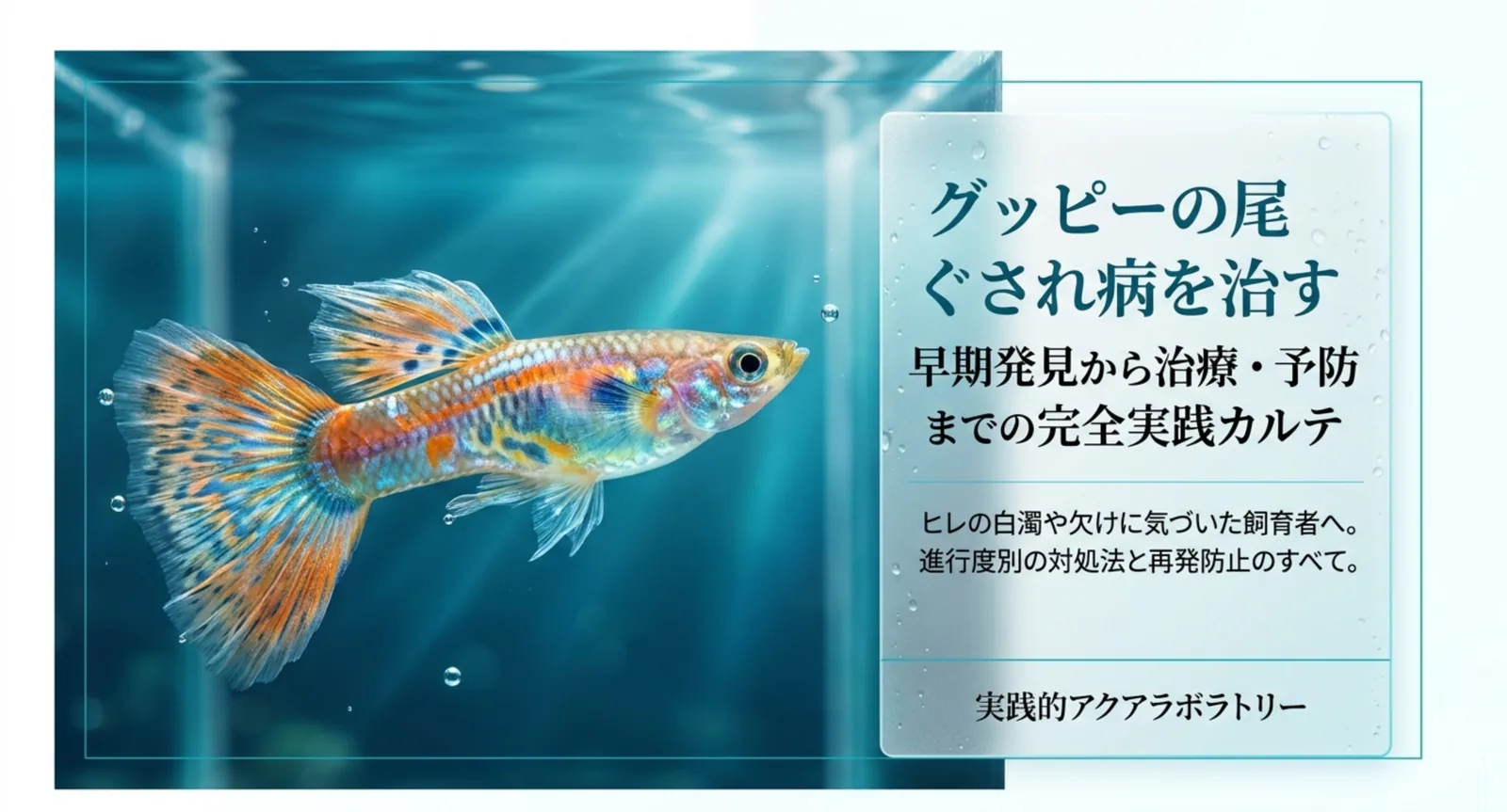 グッピーの尾ぐされ病とは?初期症状・原因・治療法まで徹底解説