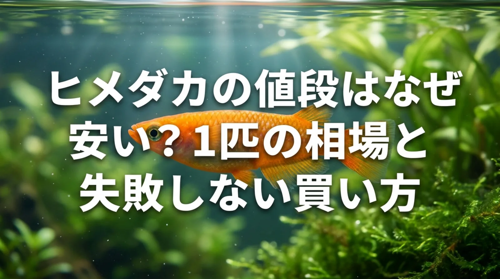ヒメダカの値段の相場は1匹いくら？安い理由と通販・店頭の買い方を解説